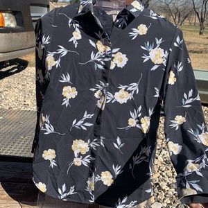 H&M flower button down